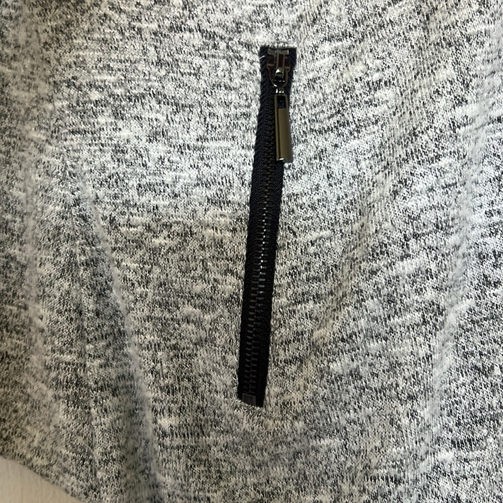 Bar III Open Front Cardigan Sweater Zip Pockets - Picture 3 of 5